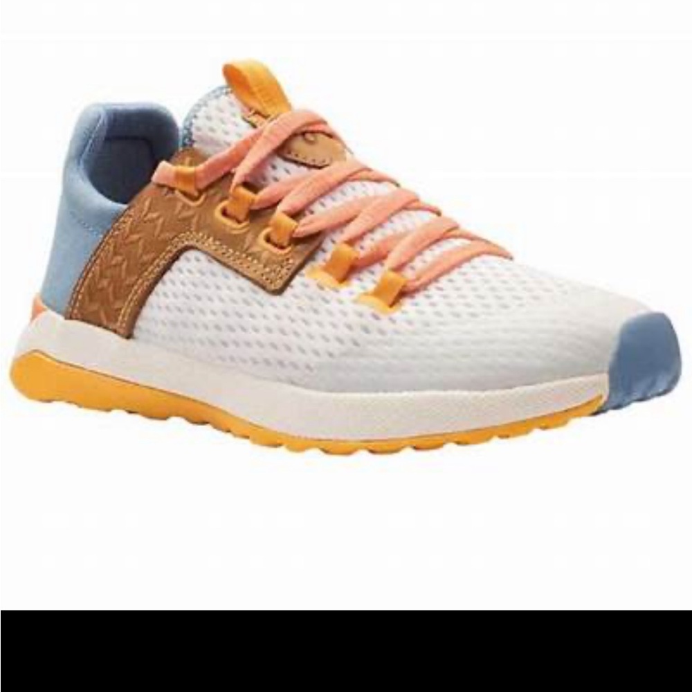 OluKai Women’s White, Orange, and Blue Sneakers